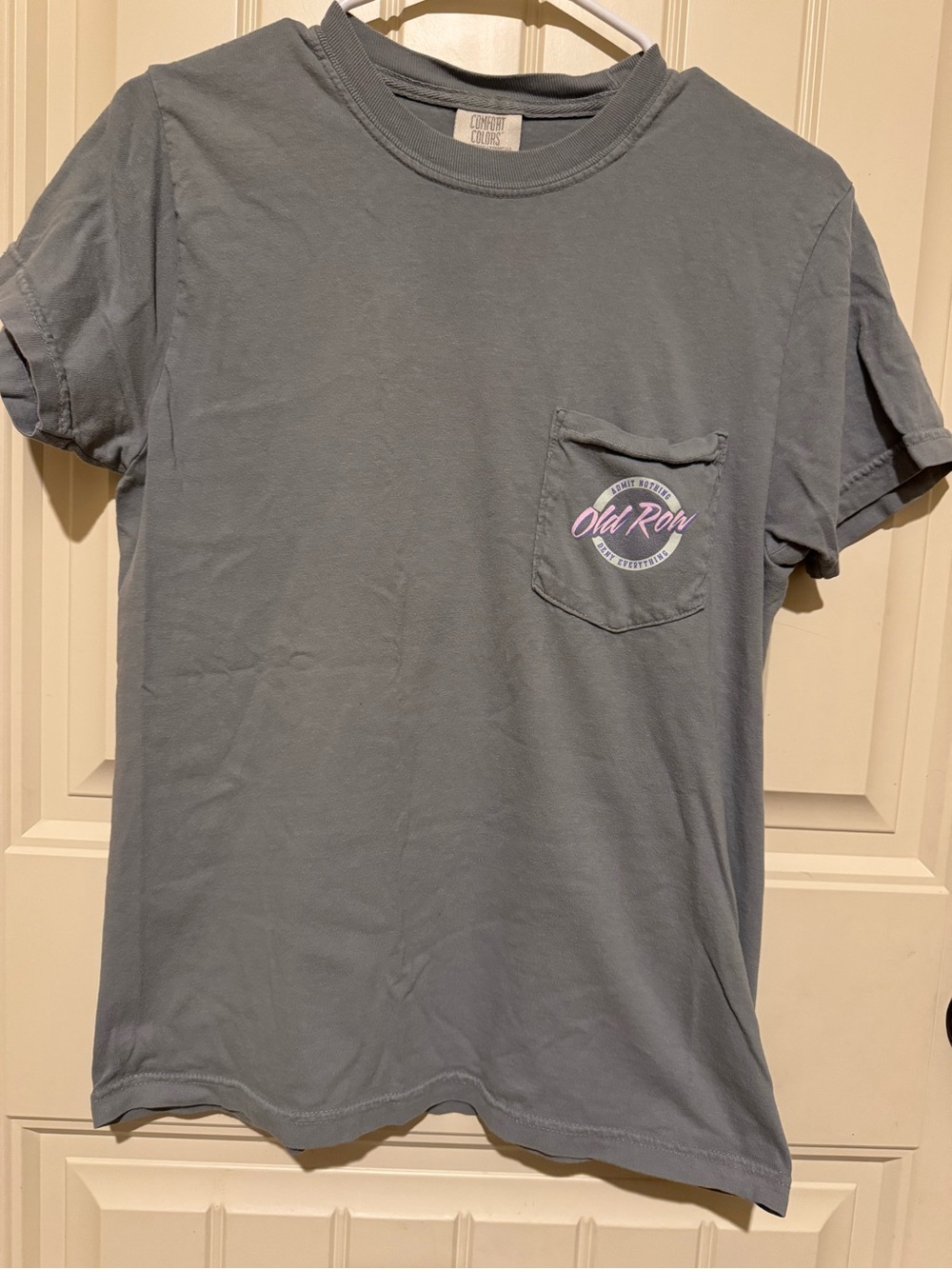 Comfort Colors Short-Sleeve Pocket Tee in Slate Blue